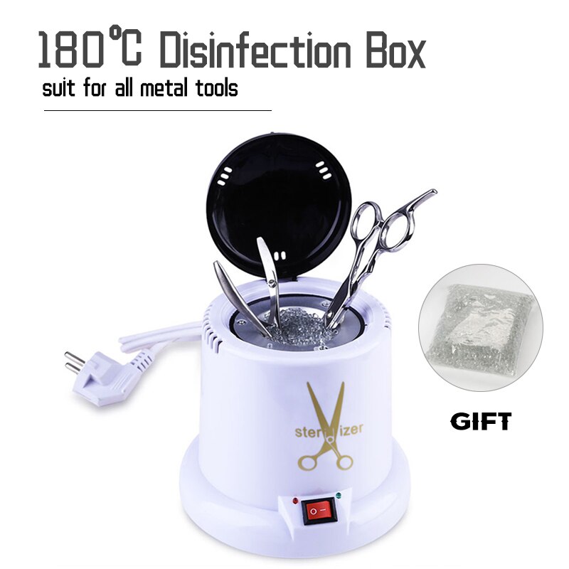 Boîte de désinfection d'alcool pour manucure stérilisateur ongles boîte ongles limes équipement de stérilisation stérilisateur à chaleur sèche pour ongles: White Sterilizer