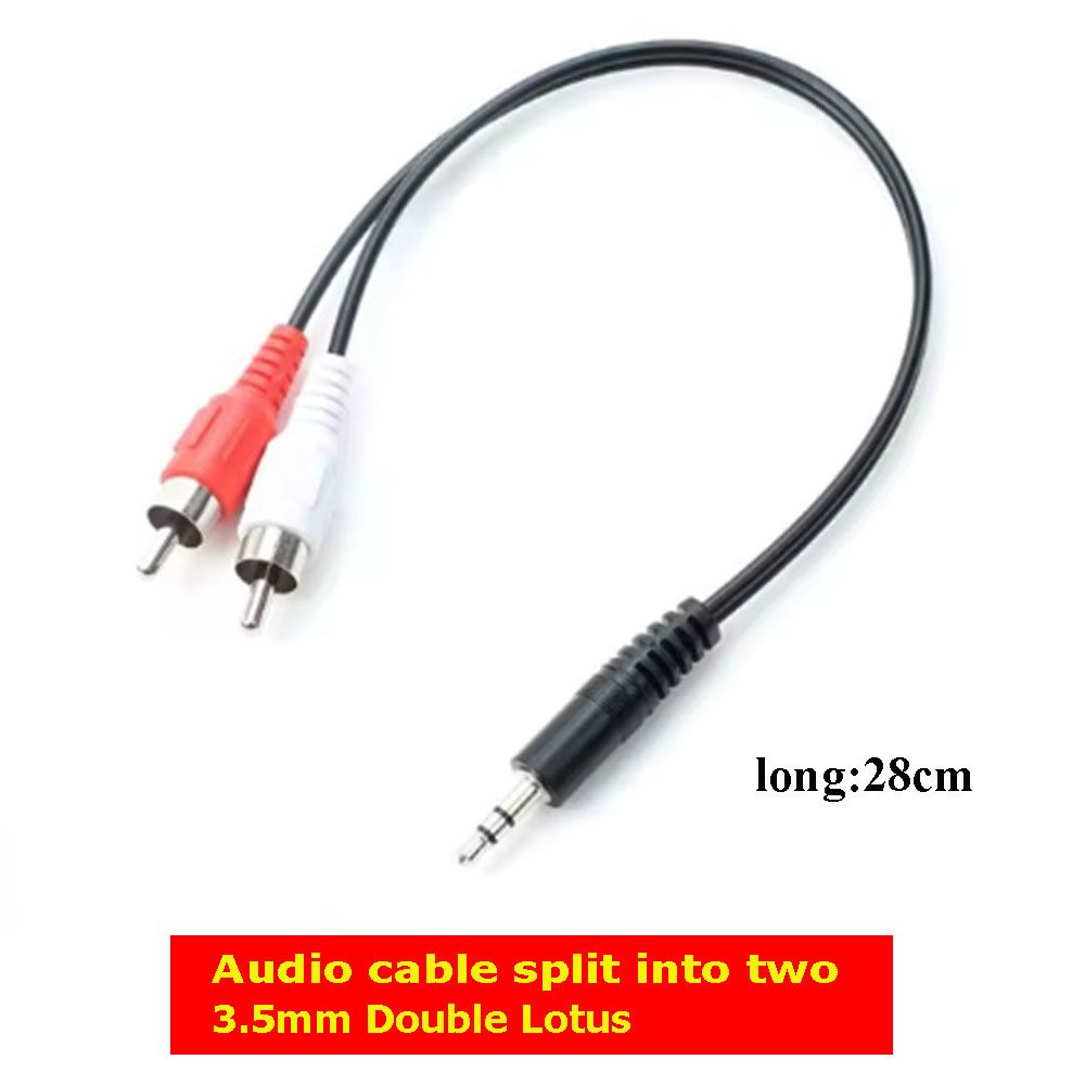 RCA-Kabel, 3,5-mm-Klinkenstecker, Stereo-Audiokabel auf 2 RCA-Buchse, Buchse auf Stecker auf Kopfhörer, AUX-Y-Adapter für DVD-Verstärker: Orange