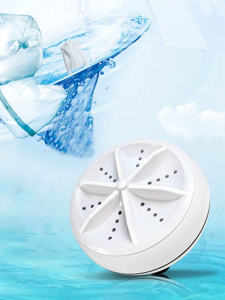Mini Ultrasonic Washing Machine Portable Turbo Personal Rotating Washer Convenient Travel Home Business Travel USB