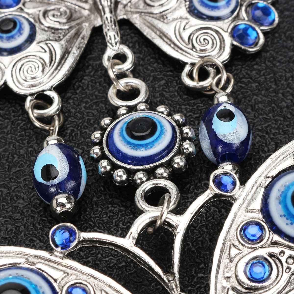 Blauw Glazuur Glas Vlinder Bedels Hangers Turkse Lucky Bescherming Evil Ogen Amulet Muur Opknoping Ornament Auto Woondecoratie