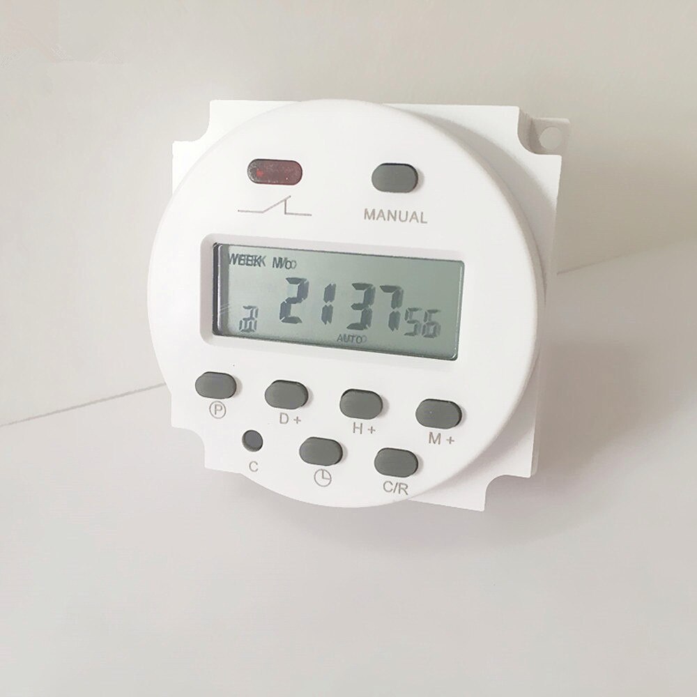 220V 110V 24V 12V Microcomputer Time Control Switch Digital LCD Display 7 Days Programmable Timer Relay Switches CN101a