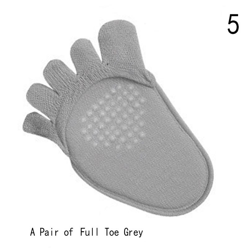 Separador de dedos de media palma, antideslizante, absorbente de sudor, plantillas elásticas, calcetines de cinco dedos, almohadillas de juanete, Hallux Valgus: Verde militar