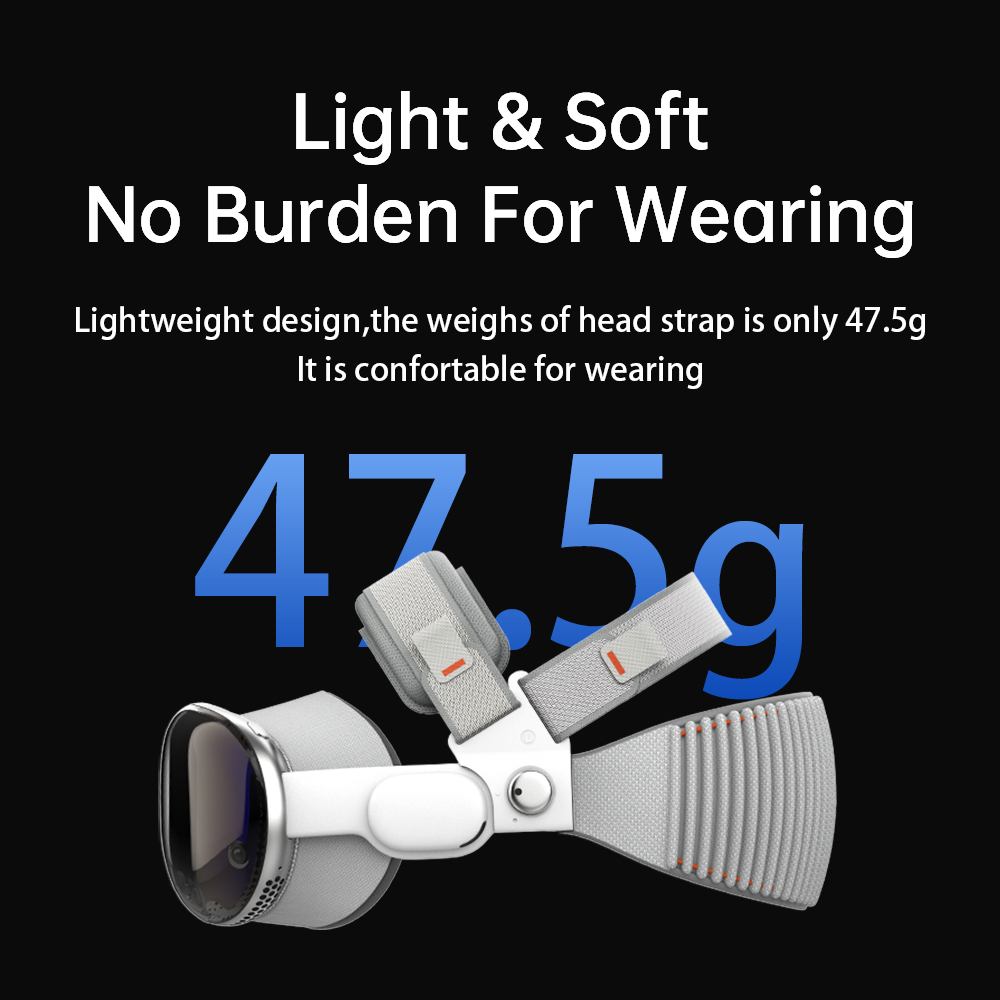 Hibloks voor Apple Vision Pro hoofdband Verstelbare hoofdband Comfortabele gezichtsdecompressie VR-accessoire voor Apple Vision Pro