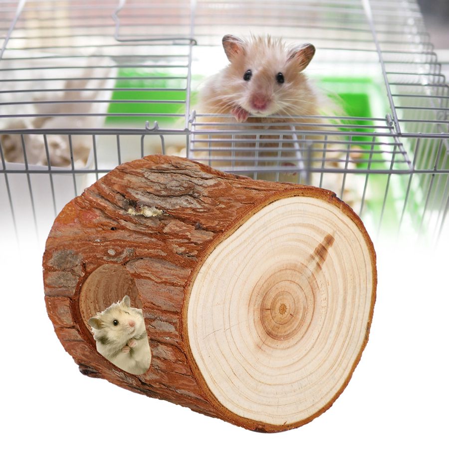 Huisdier Hamster Tunnel Huisdier Tunnel Houten Hamster Tunnel Chew Speelgoed Boom Gat Gerbils Spelen Rest Oefening Tube Accessoire Kleine Huisdier tun