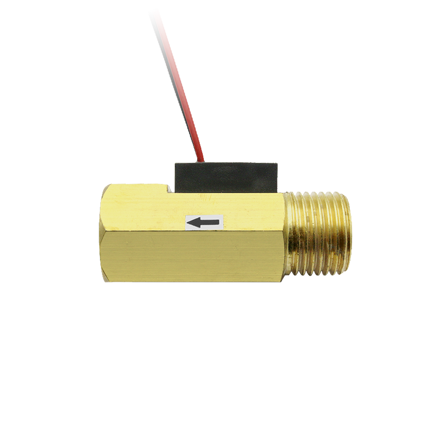 50mm Straight Thread G1/2" Mechanical Water Meters Flow Transmitter Gas Electric Heating Hall-effect Sensor SEN-HZ21FH