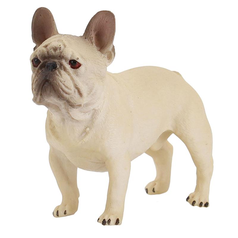 1pc Simulated Bulldog Model Lifelike Bulldog Toy Bonsai Decor (Light Yellow): Default Title