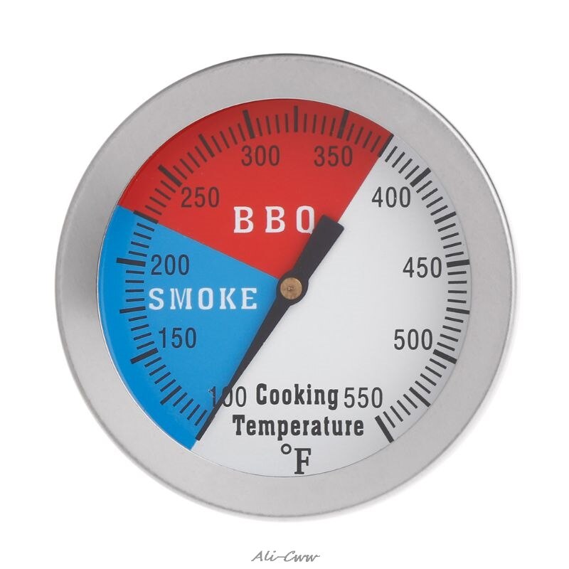 2&quot; 550F BBQ Thermometer Gauge Barbecue Grill Wood Smoker Charcoal Heat Indicator