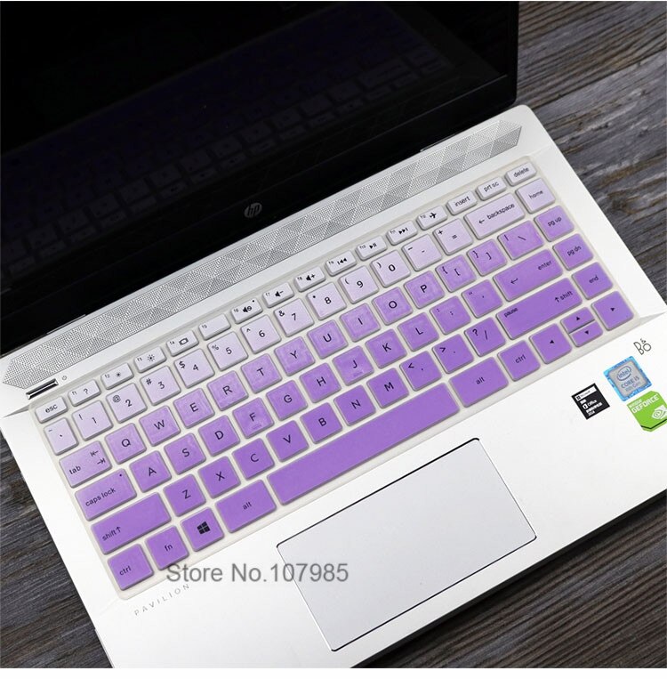 Dla HP Pavilion x360 14-ba078TX 14-ba063tx ba064tx 2017 nowy 14-cal dotykowy klawiatura laptopa silikonowa osłona klawiatury skórzany pokrowiec: Gradualpurple