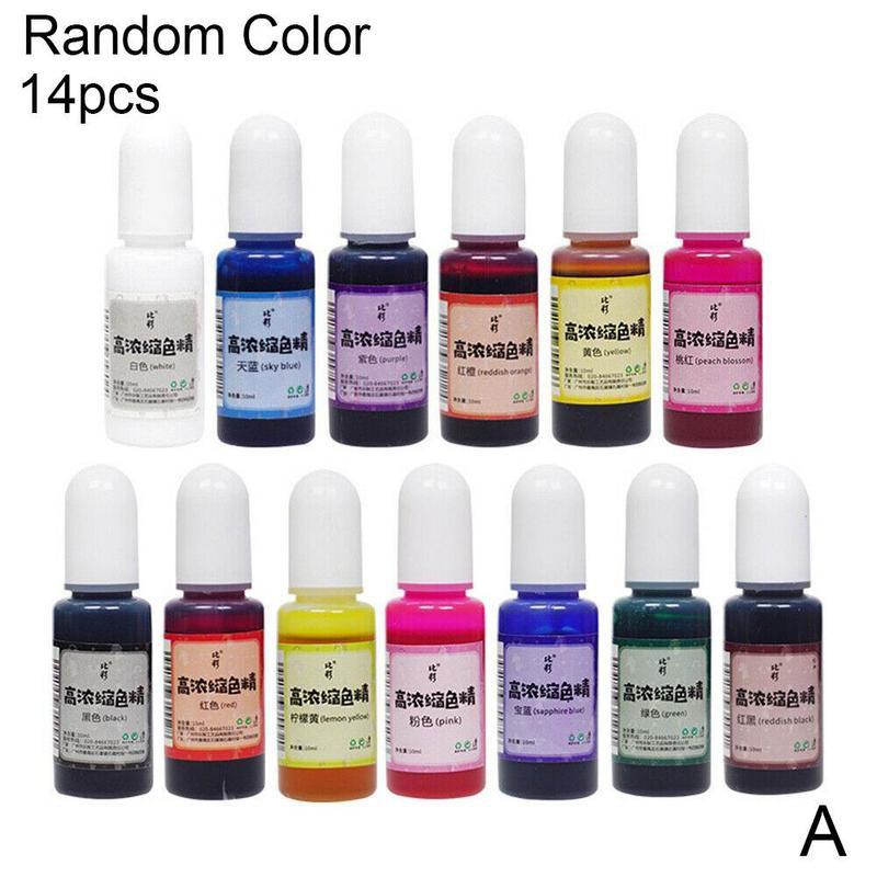 24 farben Harz Pigment Färben Farbstoff Für DIY Handwerk Zusatzstoffe Schmuck Pigment Zufällige Multicolor Zubehör Farbe 14/19/ U0Y4: 14pcs random colors