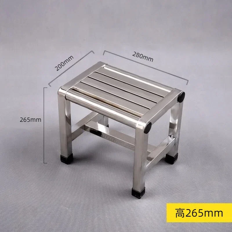 Waterproof Stainless Steel Low Stool Bath Bench Picking Stool Thickening Sgabello Pieghevole Portatile Household High Stool: Brown