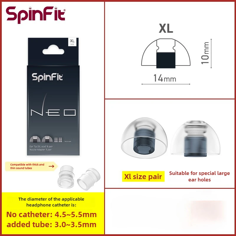 Almohadillas SpinFit NEO para auriculares intrauditivos IEM HIFI con cubierta giratoria de silicona y tapones para los oídos con cancelación de ruido: Marrón