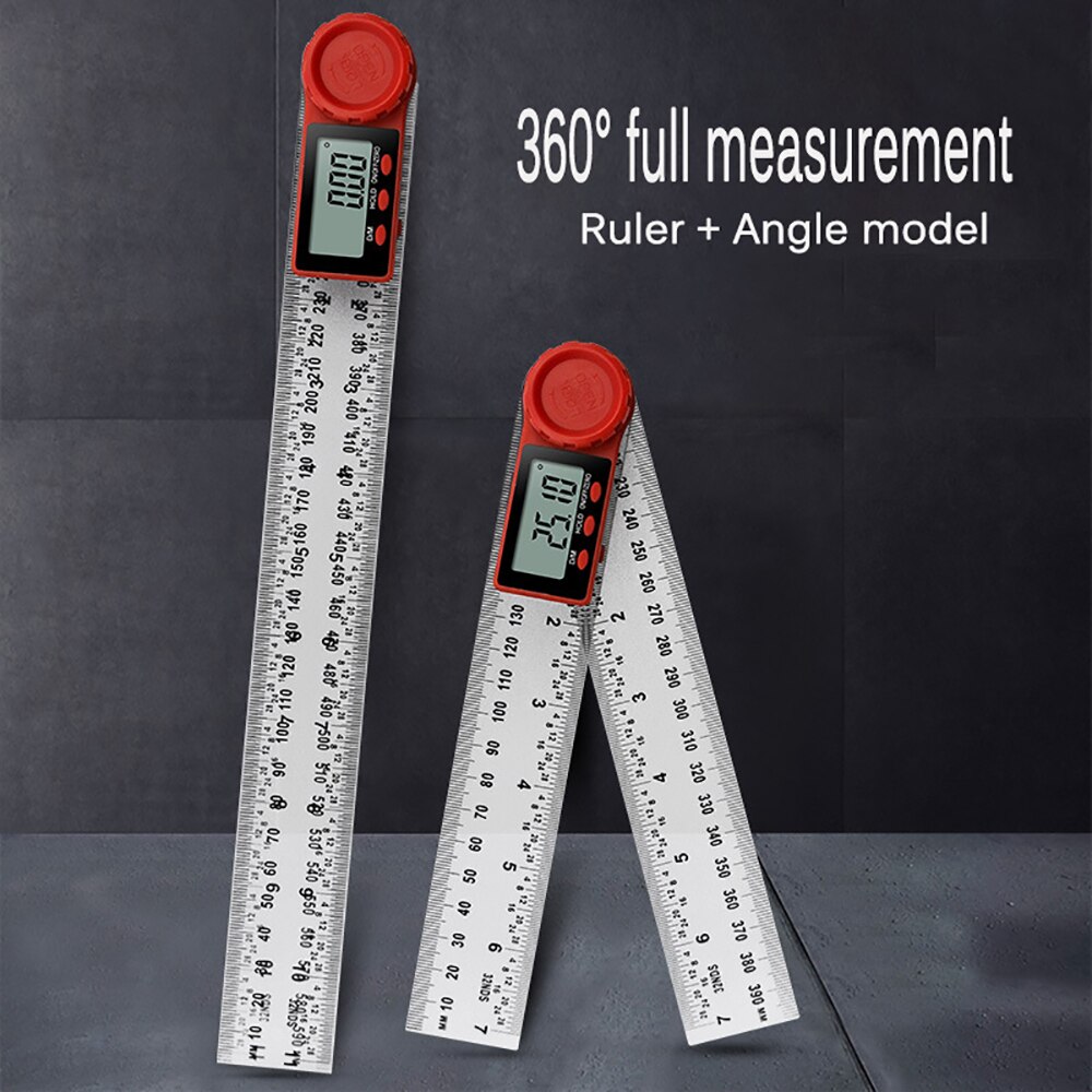 200mm /300 Mm Stainless Steel Digital Meter Angle Inclinometer Angle Digital Ruler Electron Goniometer Protractor Angle Finder