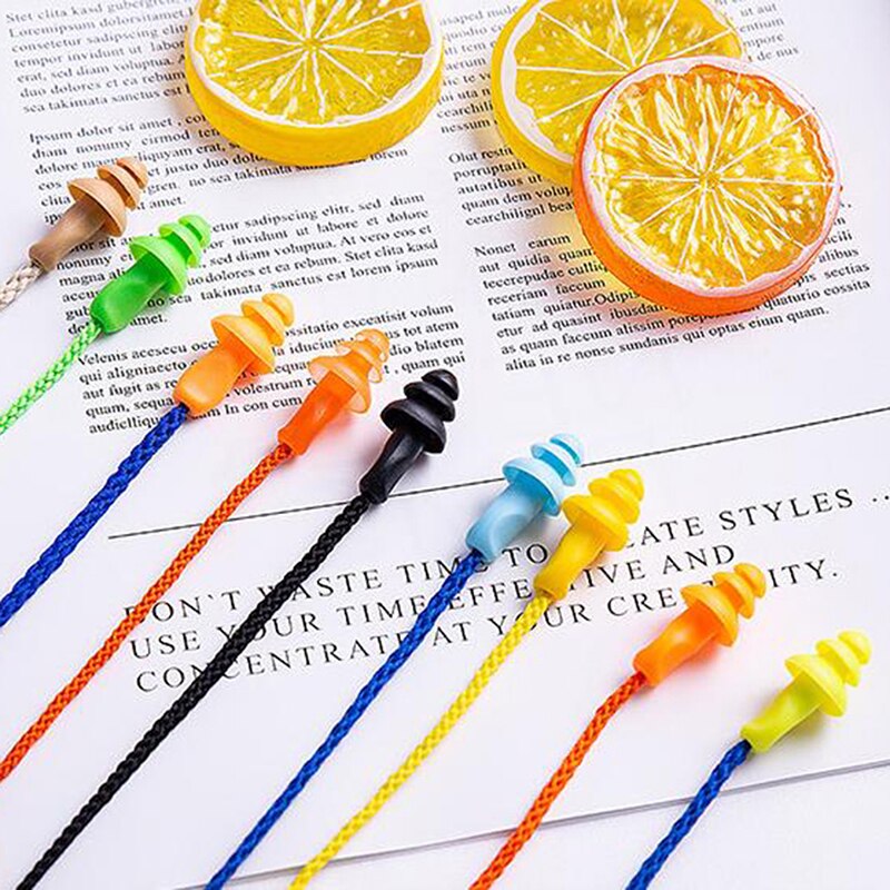 5Pcs Soft Silicone Corded Ear Plugs ears Protector Reusable Hearing Protection Practical Use