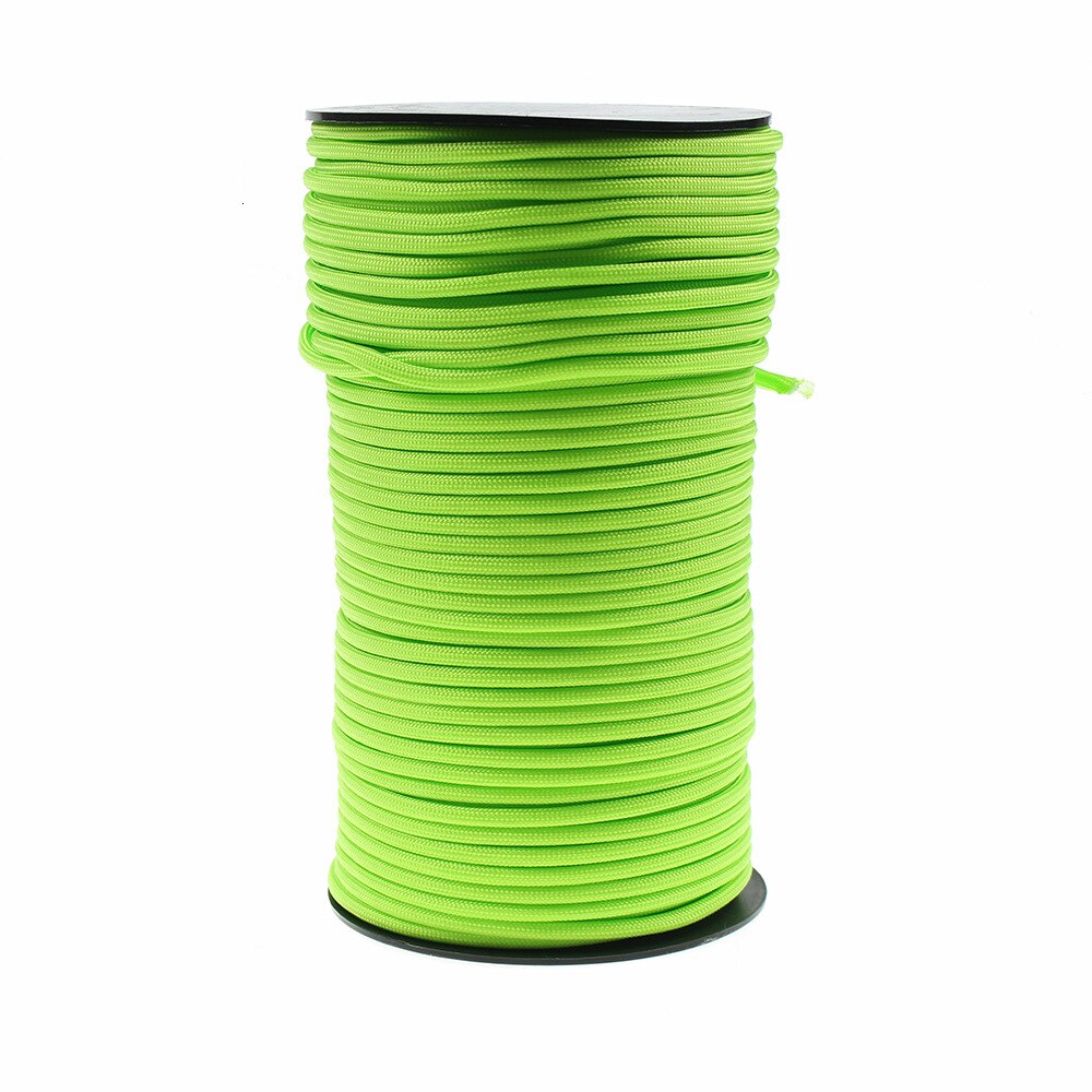 100 Meter Dia.4mm 9 Stand Cores Paracord Voor Survival Parachute Cord Lanyard Camping Klimmen Camping Touw Wandelen Waslijn: Green-9