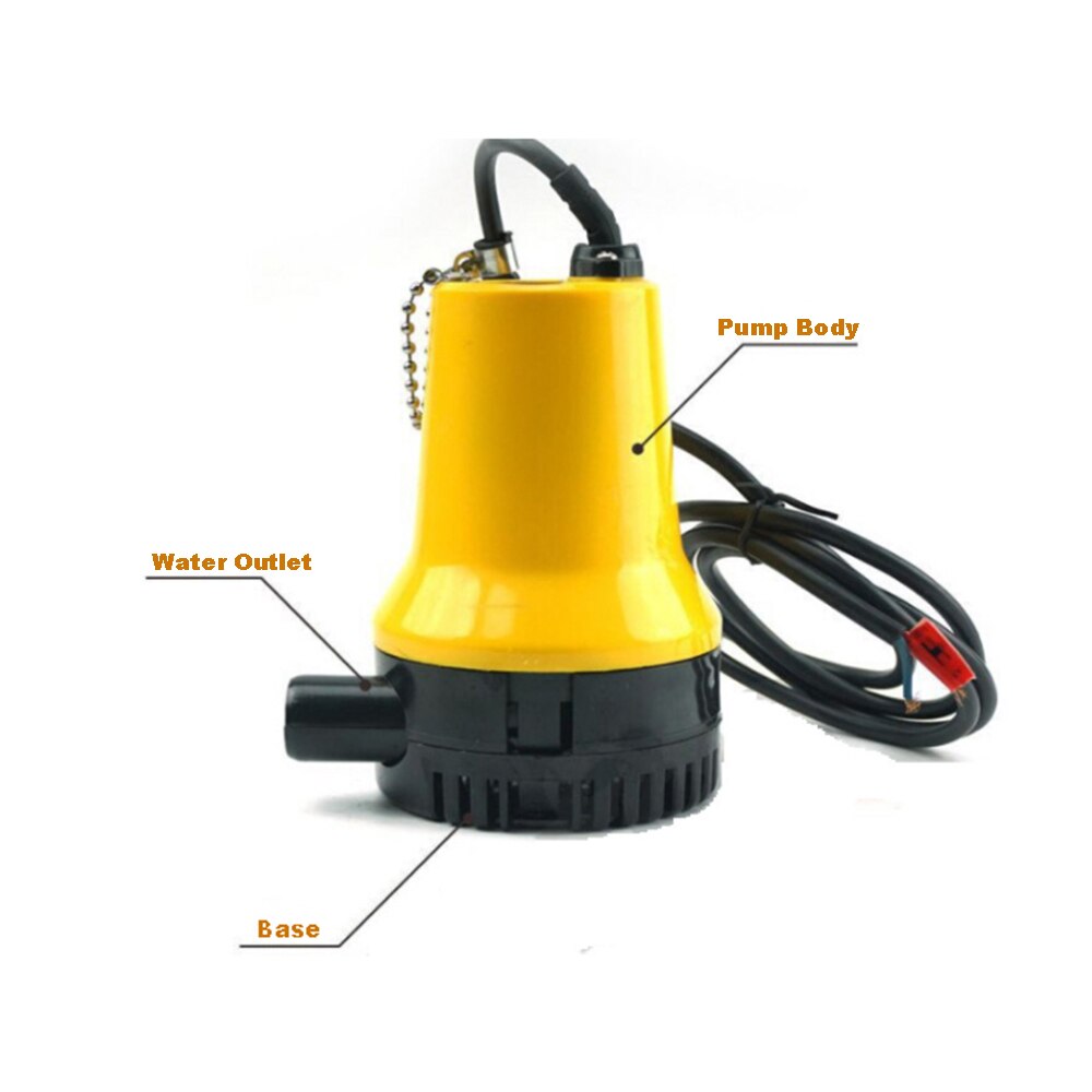 Bilge Pump Submersible Pump Sump Pump(4600RMP, 50W), Quiet Water Pump for Ponds, Boat, Hydroponic systems