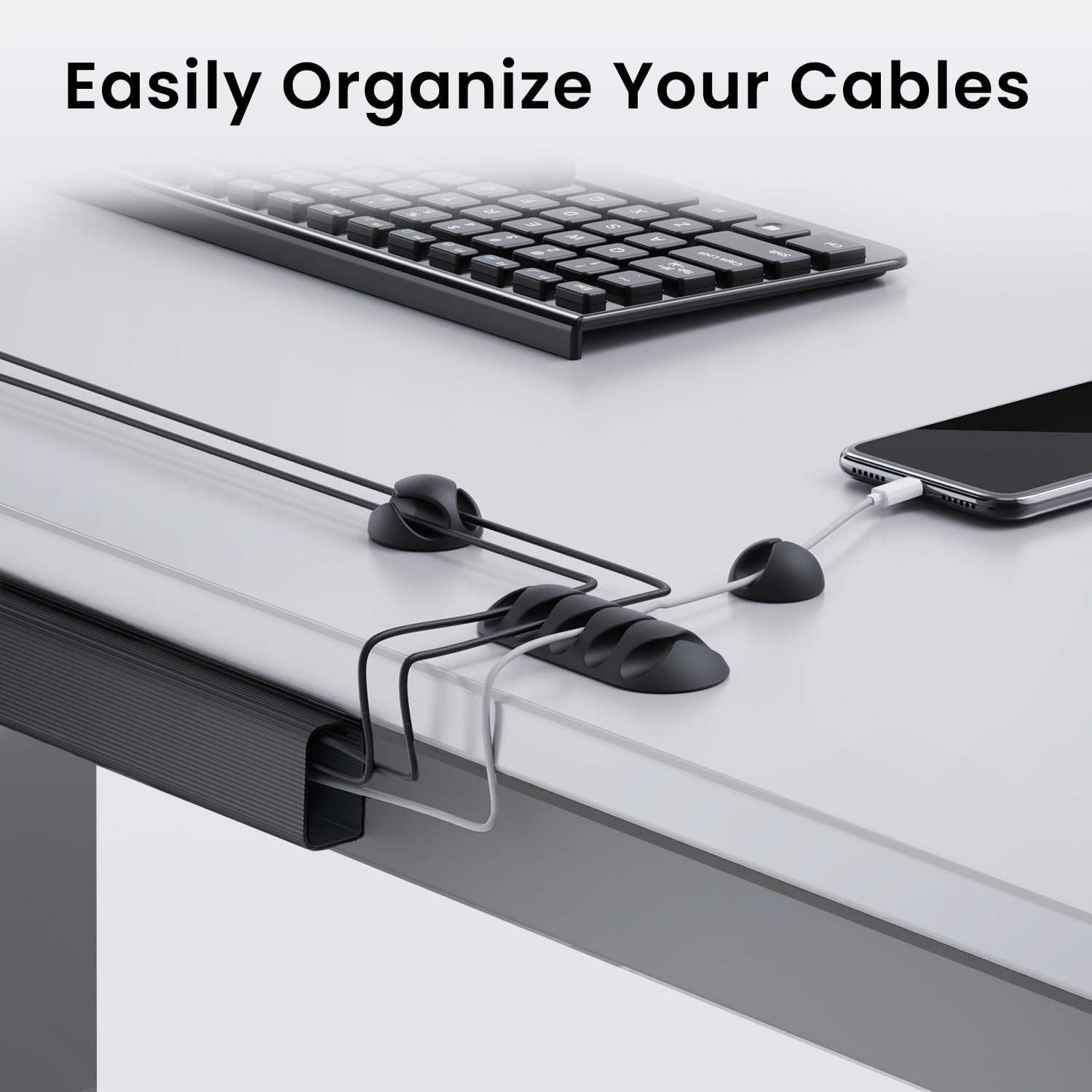 32 stuks bureau onder kabelbeheerkit snoerorganisator kabelbaan kabelhuls zelfklevende kabelclips snoerclips kabelorganizer