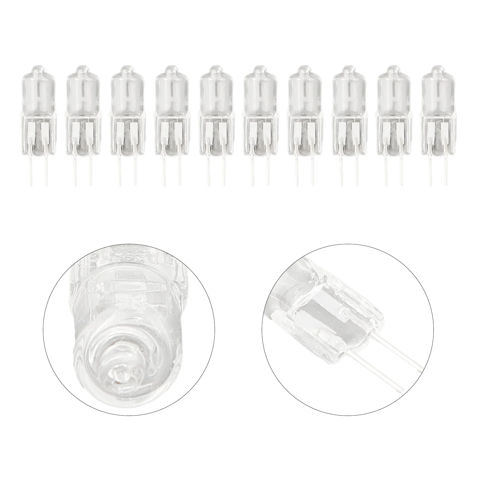 10 pièces lampe halogène 2 broches ampoule G4 12V 5W/10W/20W/30W/50W halogène Capsule lampe ampoules bureau lumière remplacements