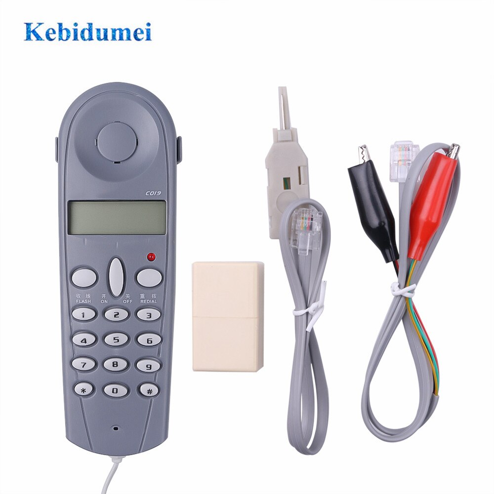 Kebidu Telefoon Telefoon Butt Test Tester C019 Controleren Lineman Tool Netwerk Kabel Set Professionele Apparaat Voor Telefoonlijn Fout