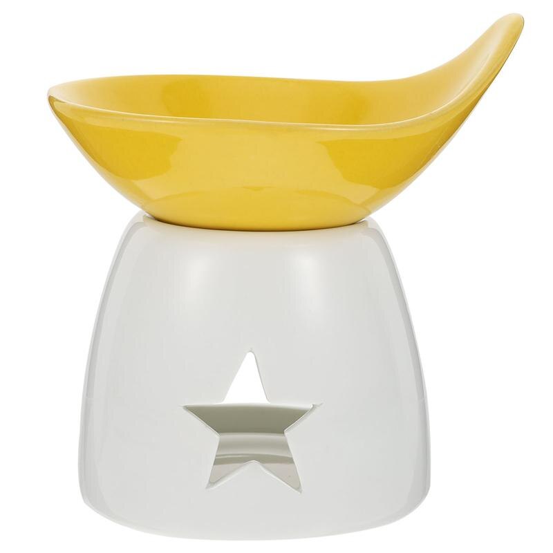 Cheese Melting Pot Ceramic Chocolate Fondue Butter Warmer Pot for Home #j: 11X10.5X10.5CM