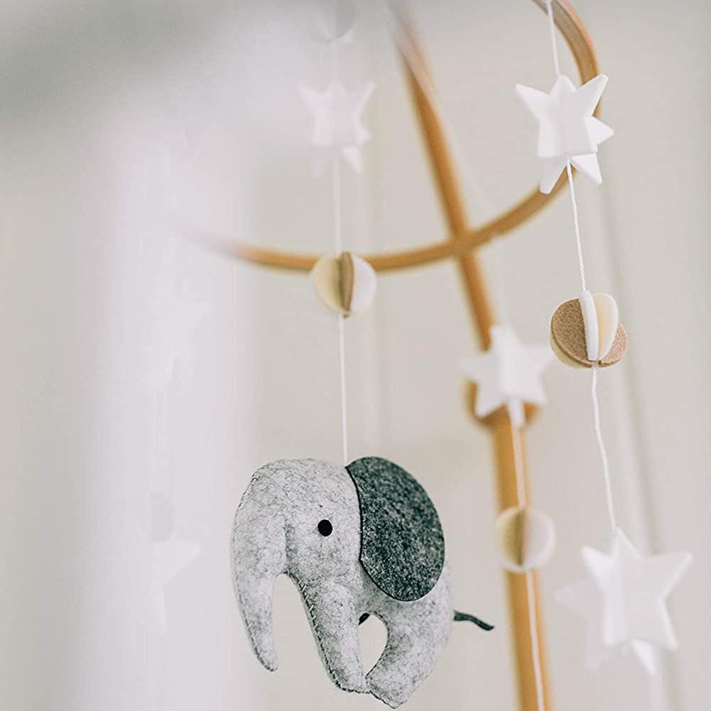 22X9.5 Inch Baby Crib Mobile Met Olifant Bed Wind-Bell Nursery Decor Plafond Decoraties Baby Shower