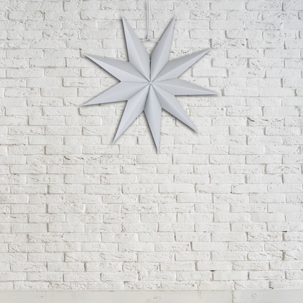 Paper Lamp Shade Handmade Star Lantern Lamp Accessory 30cm(Orange)