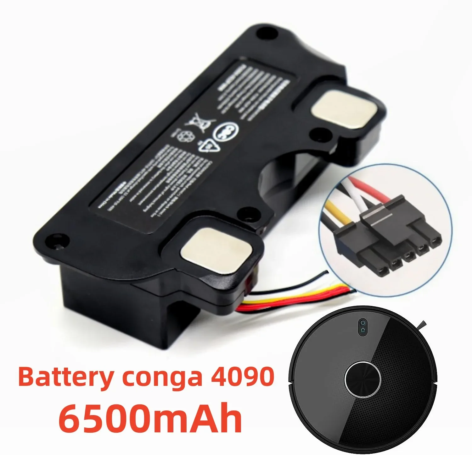 For CECOTEC CONGA 4090 4490 4590 4690 Robot Vacuum Cleaner Accessories Spare Parts Tool Original 6500mAh Replacement Battery