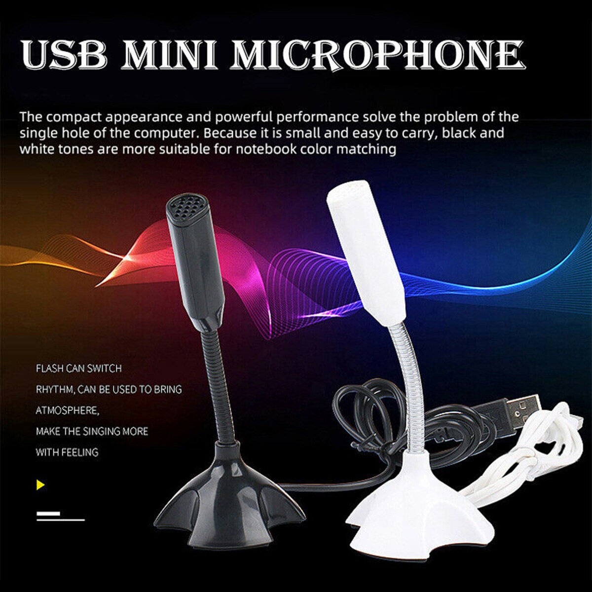 Usb Computer Microfoon, Mini Pc Laptop Mic Ideaal Voor Gaming, Video Conference Skype
