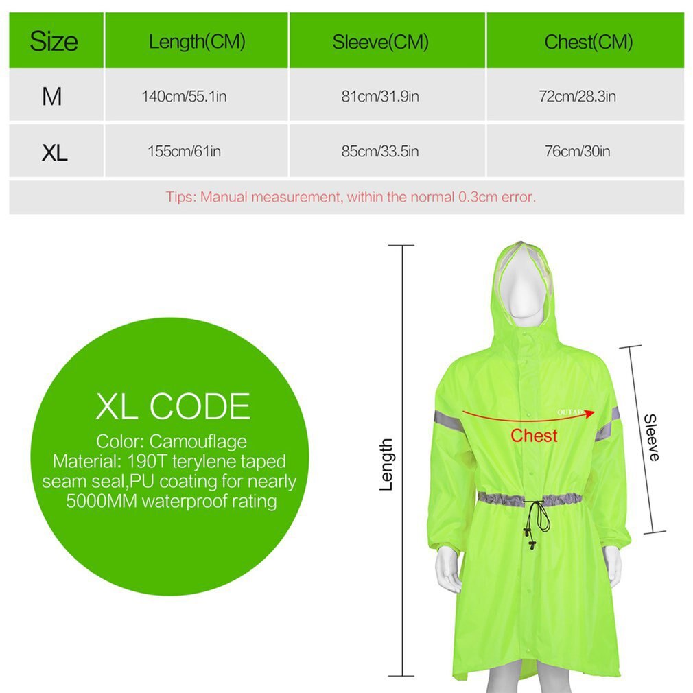 Outdoor-camping, wandern, reisen, bequemer rucksack, regenschutz, einteiliger regenmantel, poncho, plane