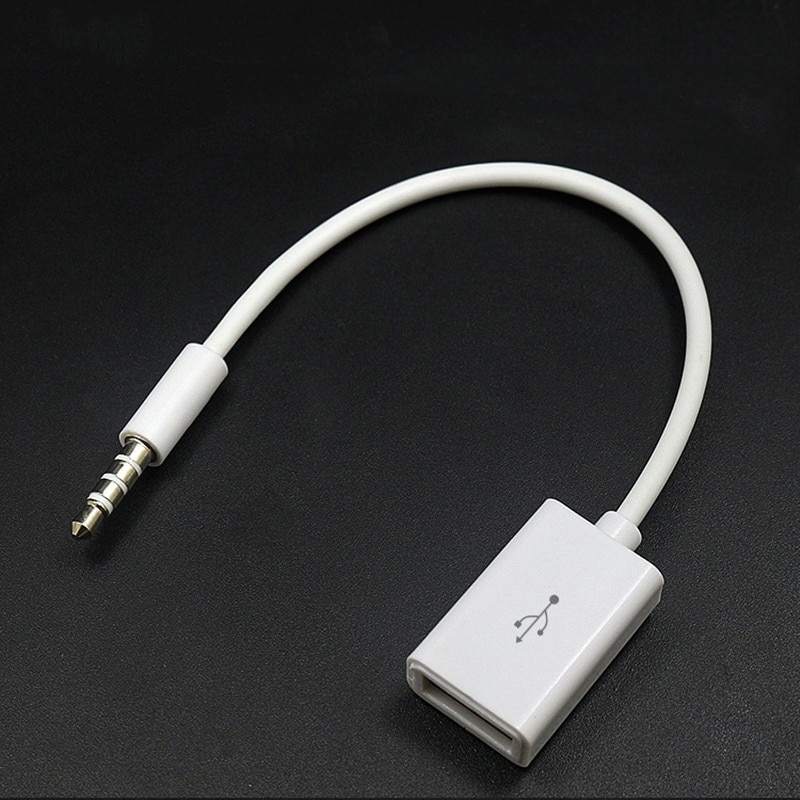 Auto MP3 3.5Mm Male Aux Audio Plug Jack Naar Usb 2.0 Female Converter Cable Hoofdtelefoon Kabel Pvc voor Auto