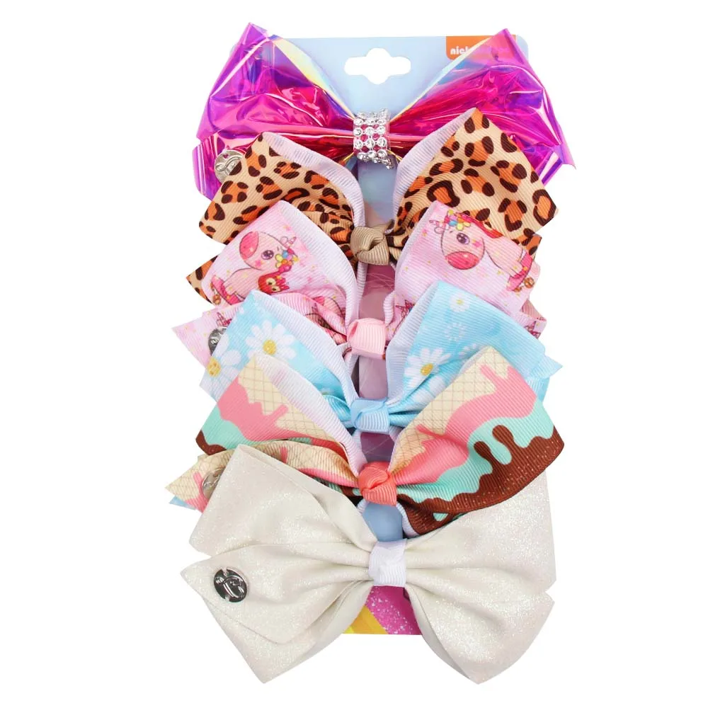 Ncmama-lazos de JOJO para niña, pinzas para el pelo, pasadores de agarre para el pelo, accesorios para el cabello de de , 5 ", 6 unids/set