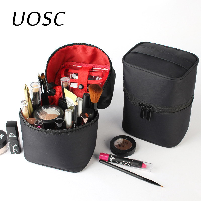 UOSC Make-Up Tas Vrouwen Tassen Mannen Grote Waterdichte Nylon Reizen Cosmetische Bag Organizer Case Benodigdheden Make Up Wassen Toilettas