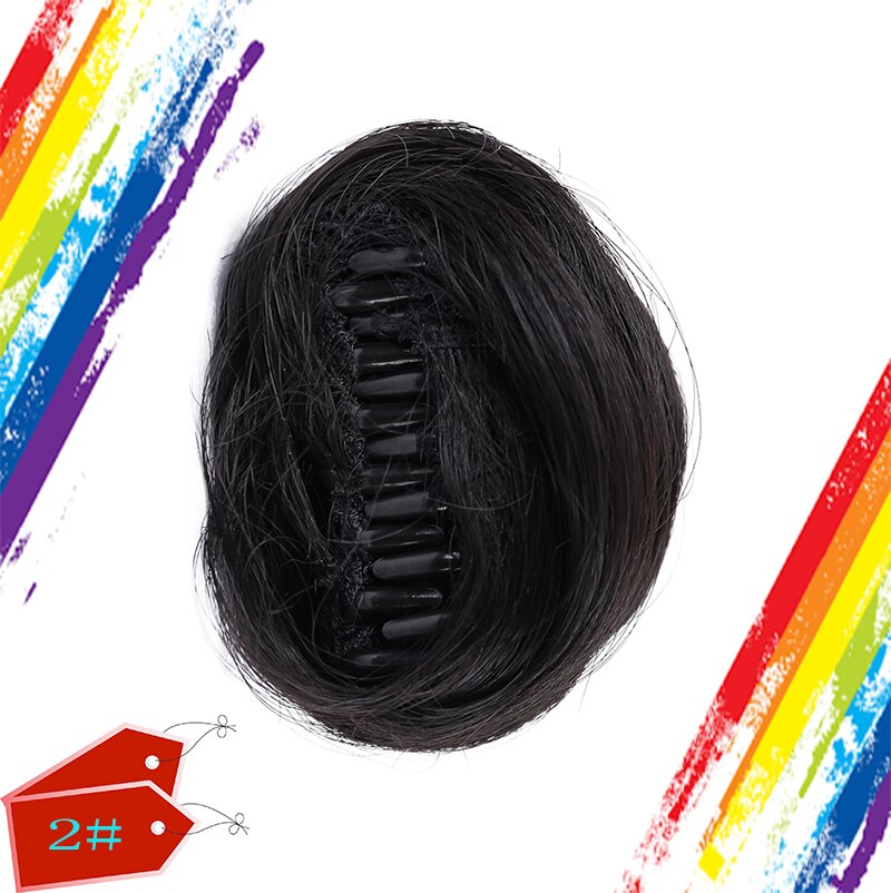 DIANQI synthétique petite pince cheveux Chignon Chignon femmes cheveux chouchou perruques pour femmes fille enfants bandes de cheveux: T1B/613