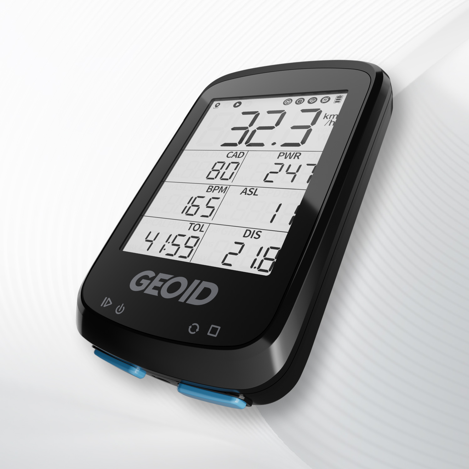 Geoid gps sykkel speedometer trådløs digital sykkelcomputer landevei mountainbike 2.5 vanntett stoppeklokke bluetooth maur+: Gul