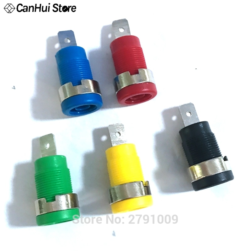 5 Stks 4mm Banaanstekkers Vrouwelijke Jack Socket Plug Draad Connector 5 Kleuren Elk 1 stks Multimeter Socket Banaan hoofd Vrouwelijke