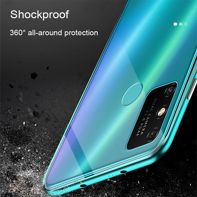 Magnetic Metal Case For Huawei Honor 9A Case Double Side Tempered Glass Cover Honor Play 9A 9 A Phone Case 360° Full Protection