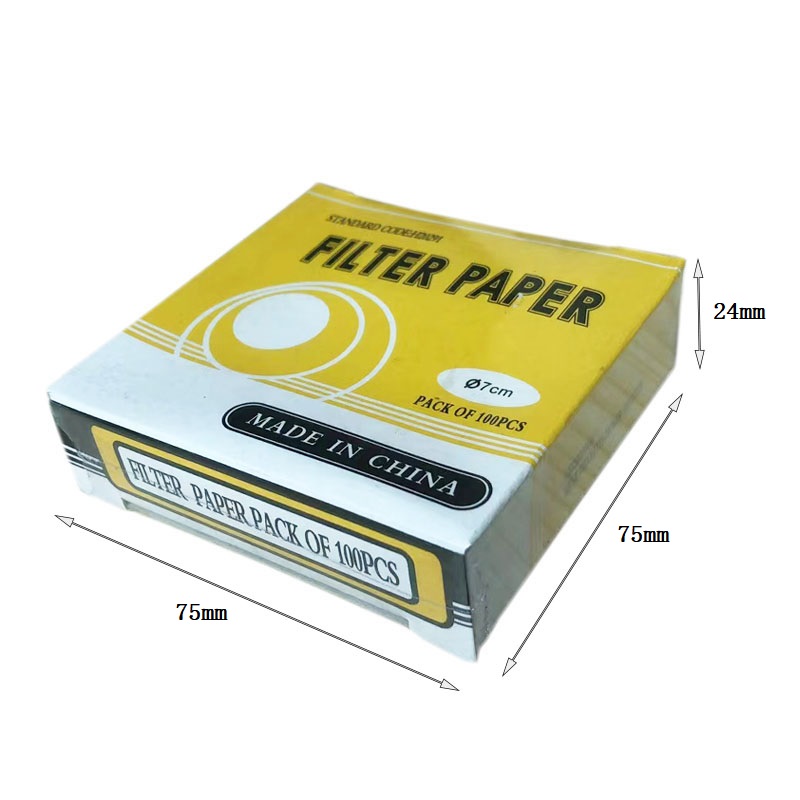 Papel de filtro de velocidad media para embudo de laboratorio, 100 piezas, uso en círculos, diámetro de 7cm, papel de filtro de aceite, análisis cuantitativo: Default Title