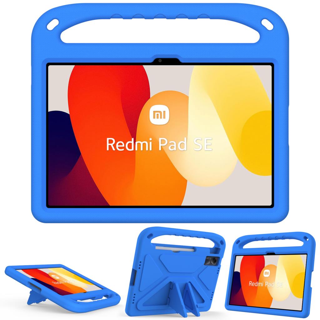 Etui EVA do Xiaomi Redmi Pad SE 11 2023 Pad 6 6Pro Wstrząsoodporne etui ochronne na całe ciało do Pad 5 5Pro 4 Plus Kids Handle: 1 / Czerwony