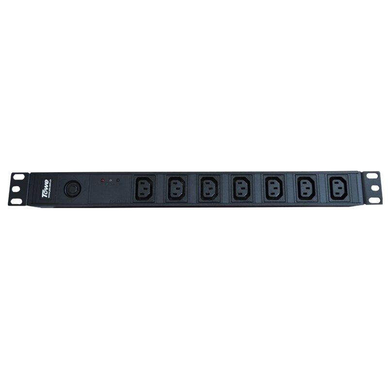 TOWE PDU SPD EN10/I709PS 10A 7 WAYS IEC320 C13 overload protect Cabinet socket Power distribution Unit surge protector 19in