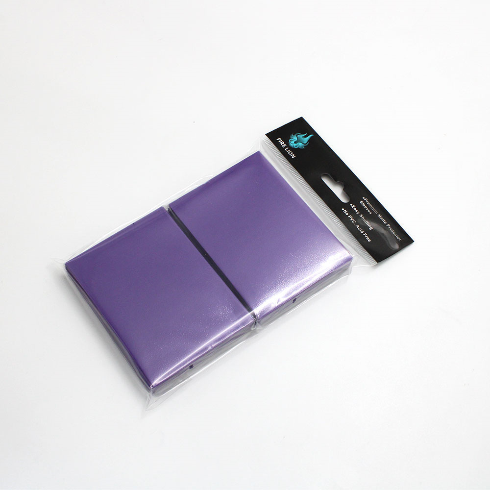 100 Pack 66x91mm Card Sleeves Perfect Fit Inner Sleeves Ideal for Double-Sleeving Trading Card Sleeve with MTG TCG Gaming Cards: PURPLE
