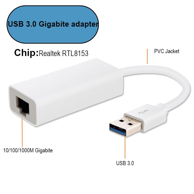 USB 3.0 Gigabite ethernet adapter USB Ethernet Adapter USB 3.0 2.0 Network Card to USB RJ45 Lan for Windows 10/8/7 macbook&pro: USB 3.0 1000M