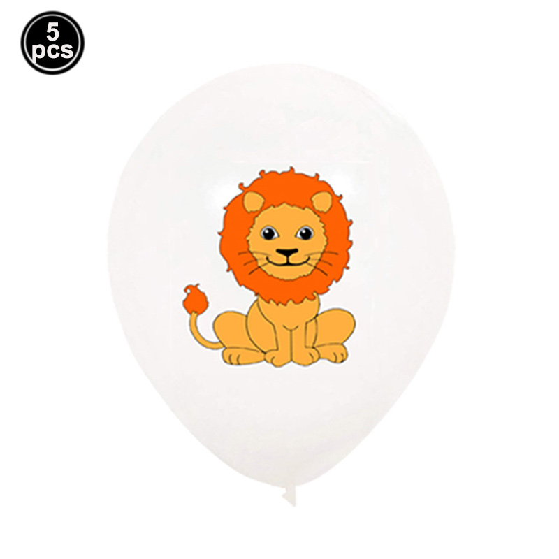 Globos de animales de Safari en la jungla, leones de pie 3D, tigres, jirafas, palmera para niños, decoraciones de cumpleaños: violet