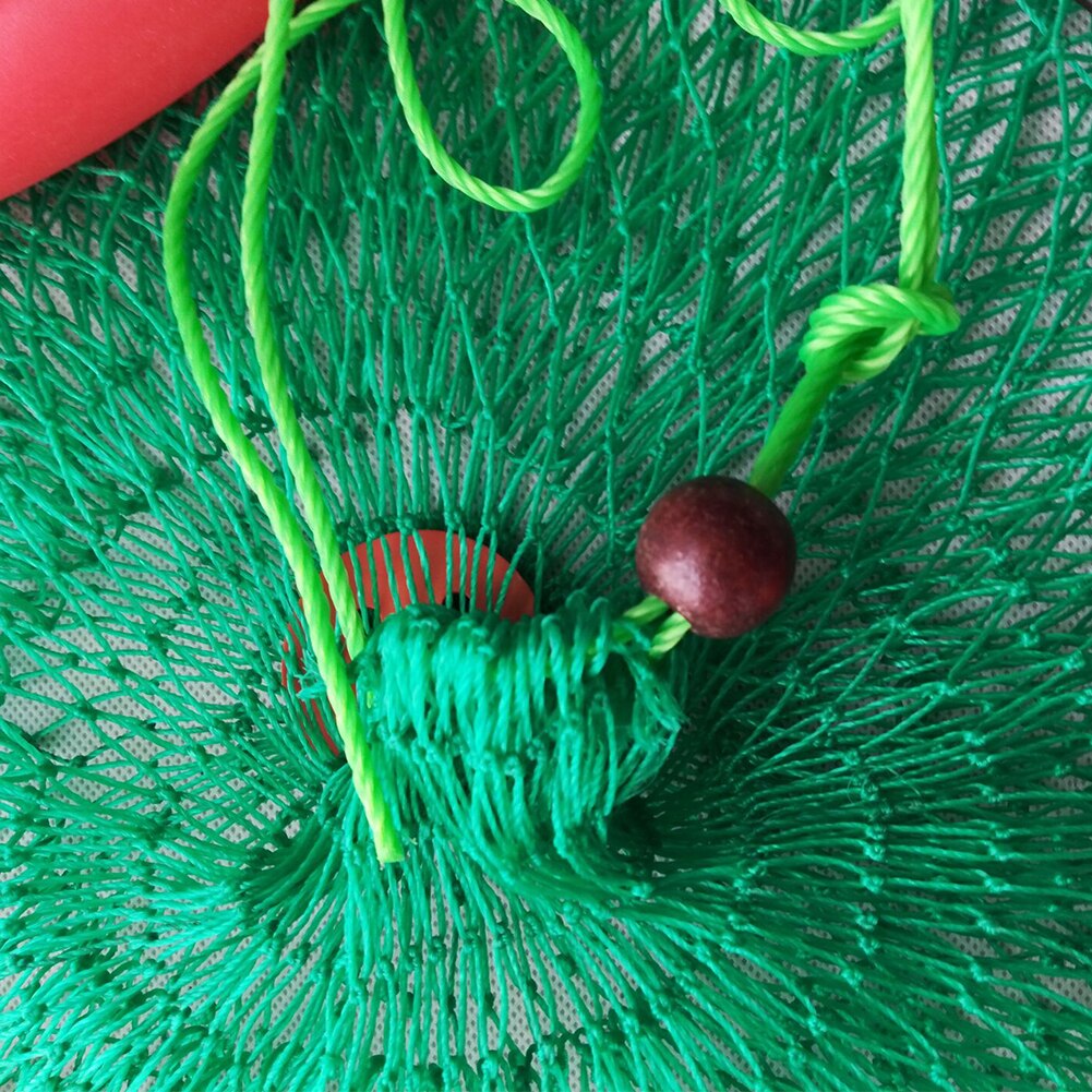 Trap Cage Folded Cast Mesh Boat Fishing Fish Net Three Floating Ball Fishing Tackle Portable Catching