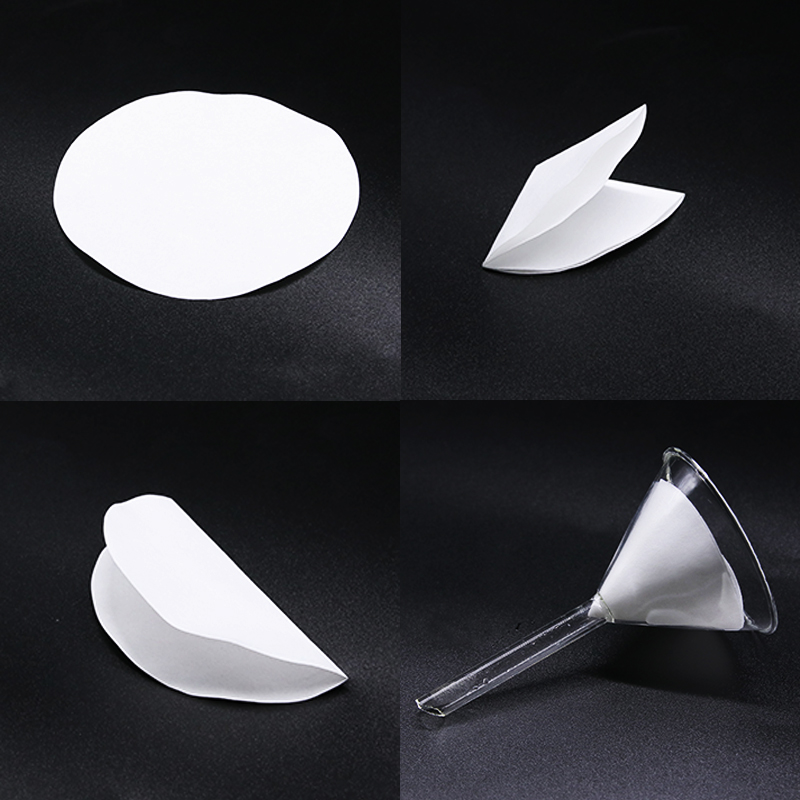 Papel de filtro de laboratorio, 7cm, papel de filtro cualitativo, embudo Circular de velocidad media, 2 uds.