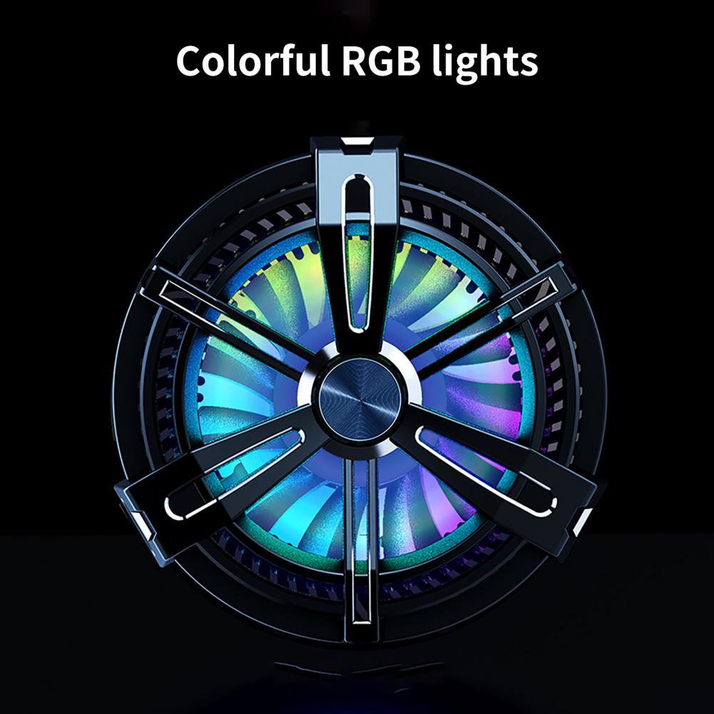 Mode Magnetische Halfgeleider Rgb Koel Licht Game Koellichaam Draagbare Telefoon Fan Koeler Universele Voor Tablet