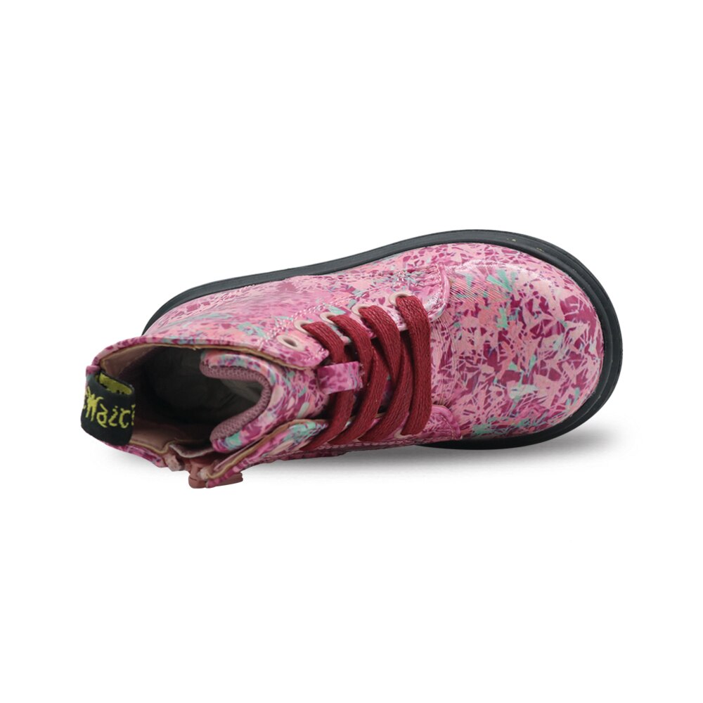 Apakowa Herbst Frühling Mädchen Martin Stiefel mit Reißverschluss Kleinkind freundlicher Baby Mädchen Spitze-hoch Wasserdicht Stiefeletten Kind Schuhe