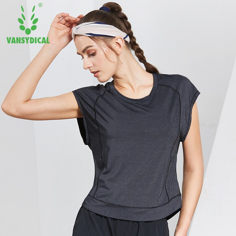Gym Yoga Shirts Tops Women's Loose Breathable Workout Fitness Short Sleeve Running Sports T-shirts Sportswear