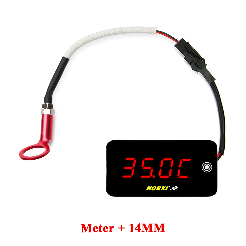 Motos 3 en 1 culata temperatura voltios tiempo ajuste de brillo automático para YAMXHA NMAX pantalla Digital LED medidor cuadrado: Gris oscuro