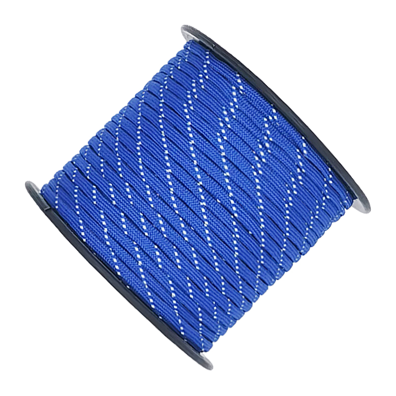 50/100 m multifunctioneel 7-kern reflecterend 550 paracord touw 4 mm camping survival edc outdoor parachute koord lanyard reddingstouw: Blauw / 10M