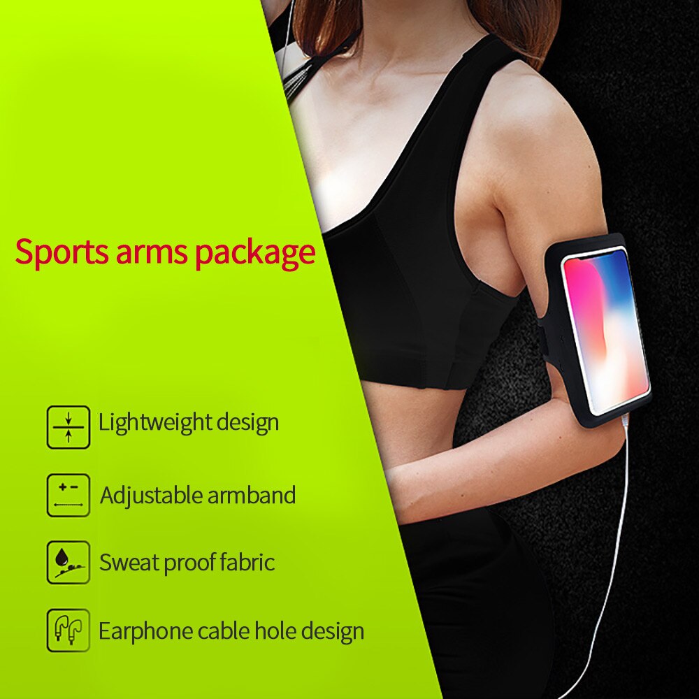 Universal Clear Mobile Phone Bag Arm Fixing Dry Pouch Waterproof PVC Cell Phone Bag Phone Case Bag For Under 6.5inch Phone