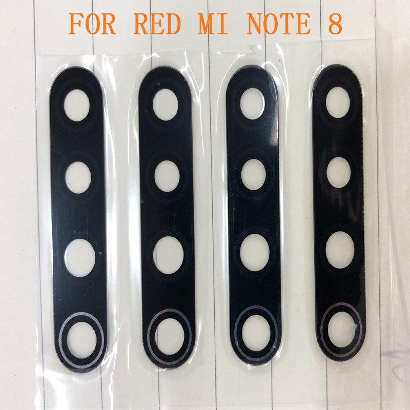 10/30/50pcs Note 8 couvercle d'objectif en verre pour caméra arrière avec remplacement d'objectif arrière adhésif pour Xiaomi Redmi Note 8